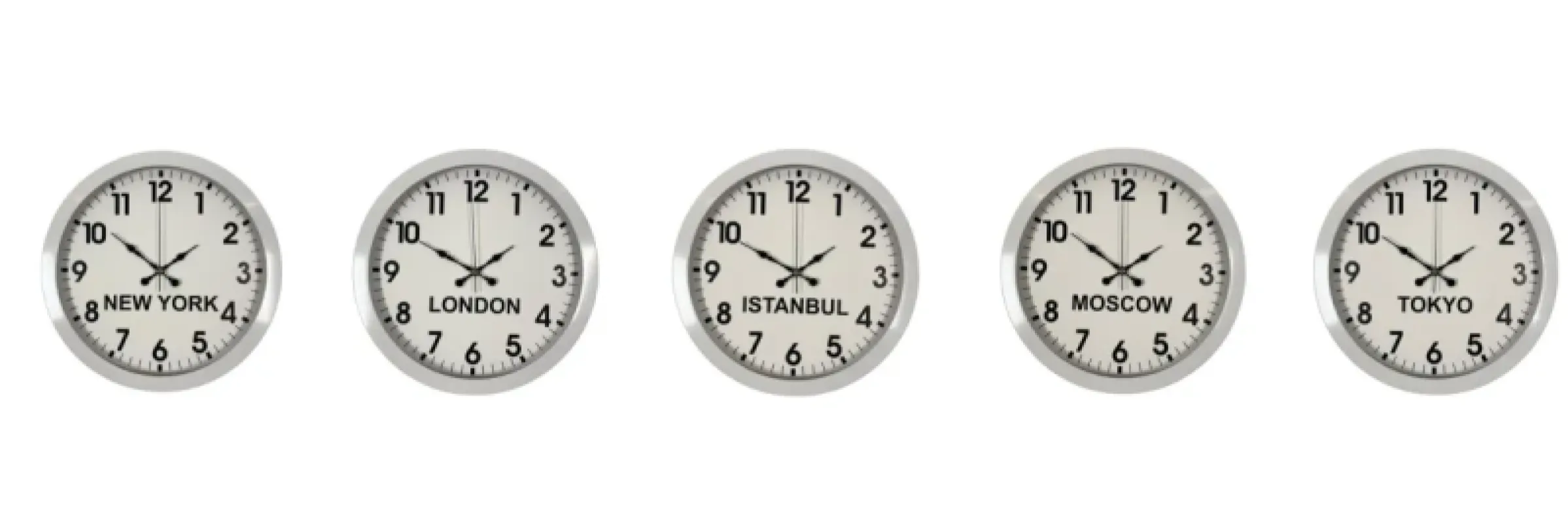 Beyaz Metal Dünya Saati 36 cm · Model DS-5XM3601W