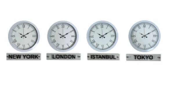 Roma Rakamlı Beyaz Metal Tabelalı Dünya Saati 36 cm · Model DS-4XM3655W+T