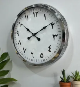 Krom Metal Duvar Saati 60 cm · Model 6099K