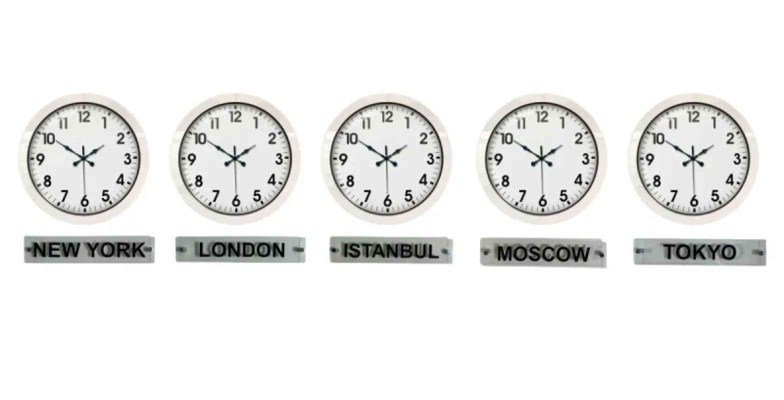 Beyaz Metal Dünya Saati 36 cm · Model DS-5XM3601W+T