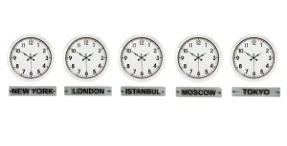 Beyaz Metal Dünya Saati 36 cm · Model DS-5XM3601W+T