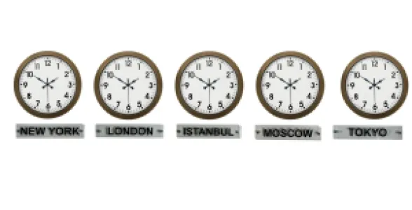 Retro Görünümlü Eskitme Metal Tabelalı Dünya Saati 36 cm · Model DS-5XM3601E+T
