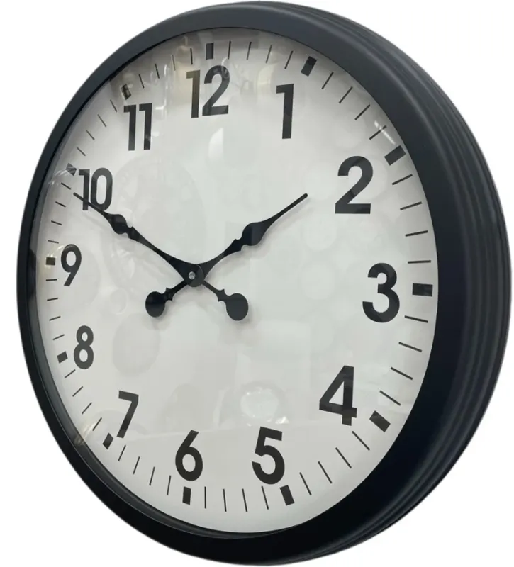 Siyah Metal Duvar Saati 60 cm · Model 6001B