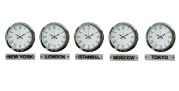 Krom Metal Tabelalı Dünya Saati 36 cm · Model DS-5XM3655K+T