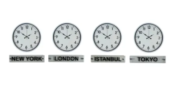 Beyaz Metal Tabelalı Dünya Saati 36 cm · Model DS-4XPP-3601W+T