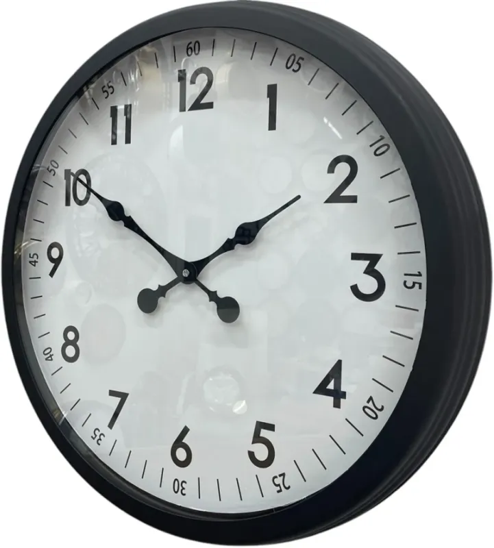 Siyah Metal Duvar Saati 60 cm · Model 6005B