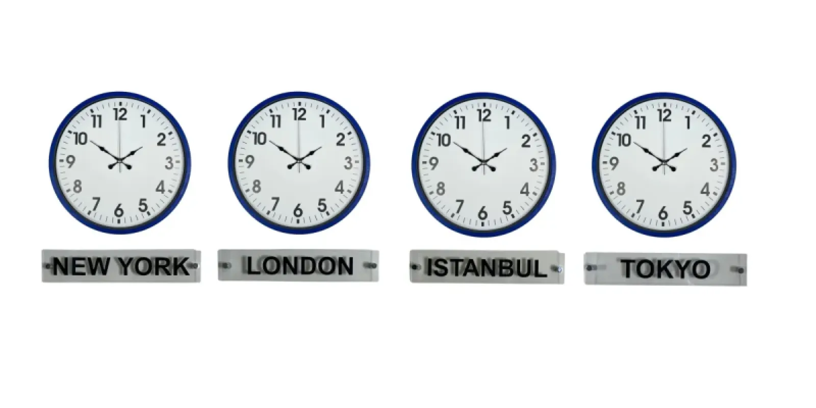 Lacivert Metal Tabelalı Dünya Saati 36 cm · Model DS-4XPP-3601V+T