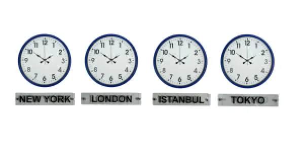Lacivert Metal Tabelalı Dünya Saati 36 cm · Model DS-4XPP-3601V+T