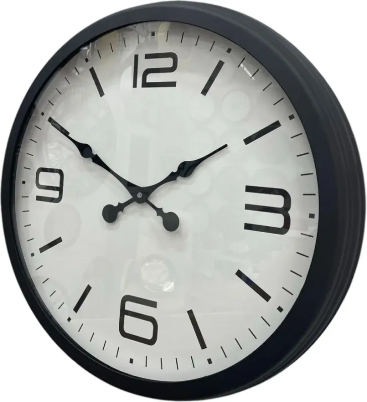 Siyah Metal Duvar Saati 60 cm · Model 6008B