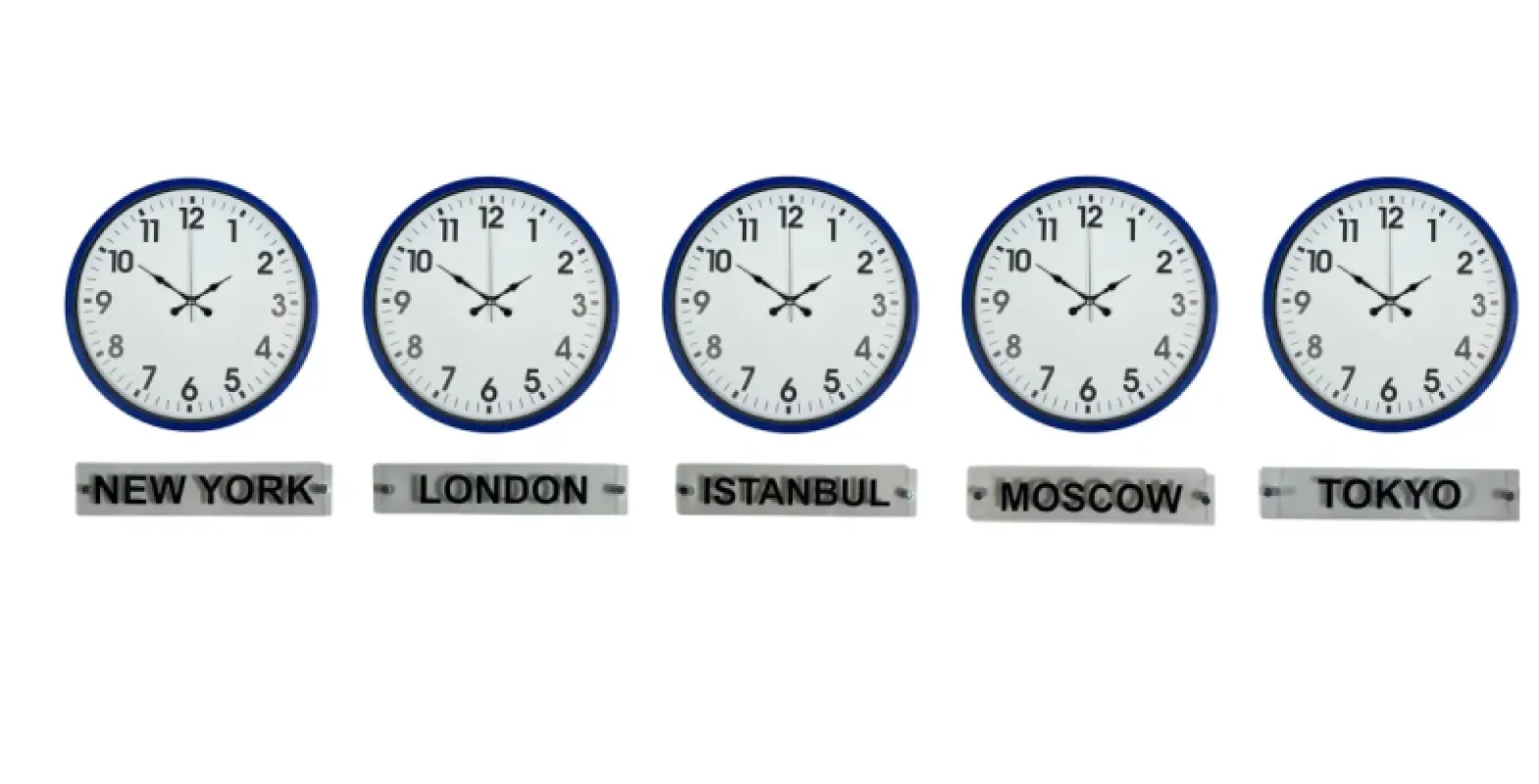 Lacivert Metal Tabelalı Dünya Saati 36 cm · Model DS-5XPP-3601V+T