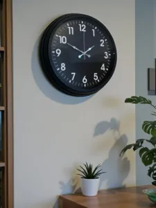 Siyah Metal Duvar Saati 40 cm · Model 4031B