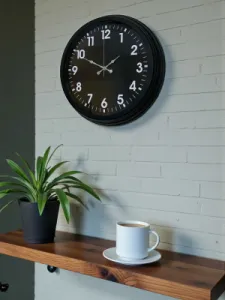 Siyah Metal Duvar Saati 40 cm · Model 4031B