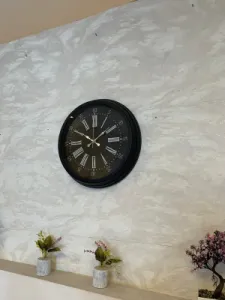 Siyah Metal Duvar Saati 40 cm · Model 4059B