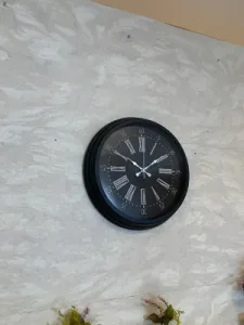 Siyah Metal Duvar Saati 40 cm · Model 4059B