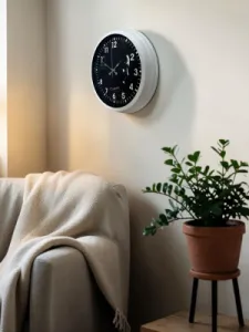 Beyaz Metal Duvar Saati 40 cm · Model 4049W