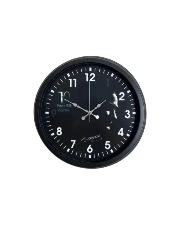 Siyah Metal Duvar Saati 40 cm · Model 4049B