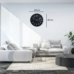 Siyah Metal Duvar Saati 40 cm · Model 4049B