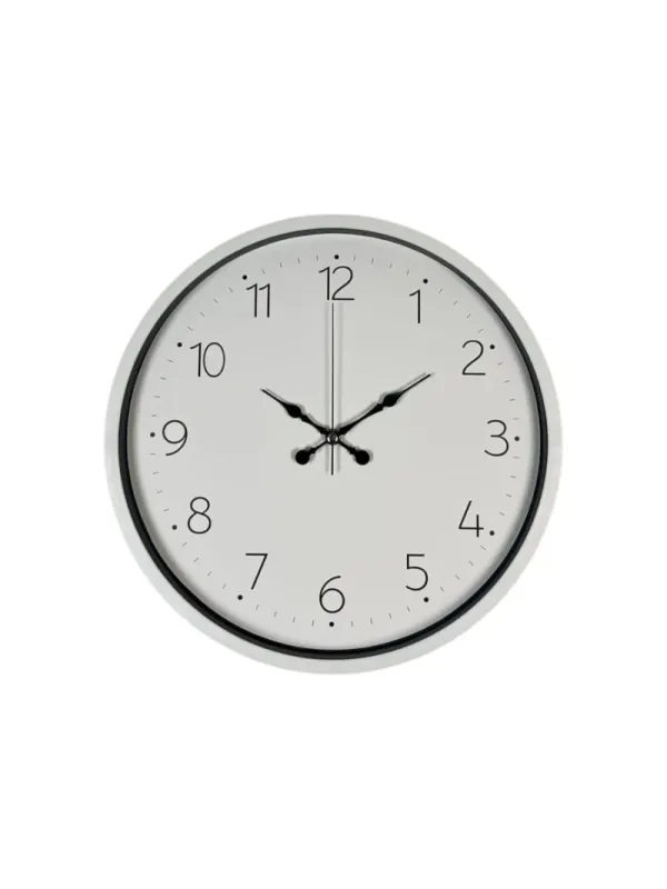 Beyaz Plastik Duvar Saati 36 cm · Model PP-3604W