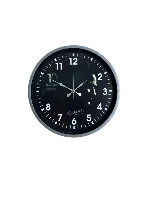 Gri Plastik Duvar Saati 36 cm · Model PP-3649K