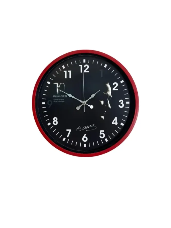 Kırmızı Plastik Duvar Saati 36 cm · Model PP-3649R