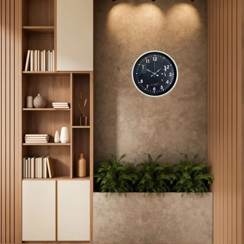 Krem Plastik Duvar Saati 36 cm · Model PP-3649X