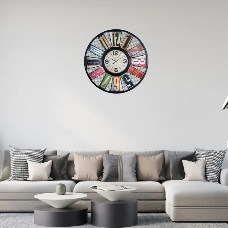 Siyah Metal Duvar Saati 60 cm · Model 61B