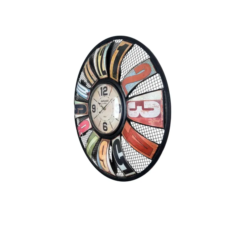Siyah Metal Duvar Saati 60 cm · Model 61B