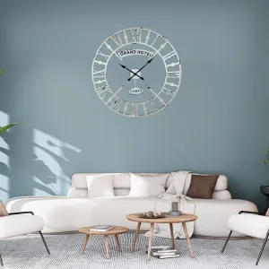 Beyaz Metal Duvar Saati 73 cm · Model 7303W