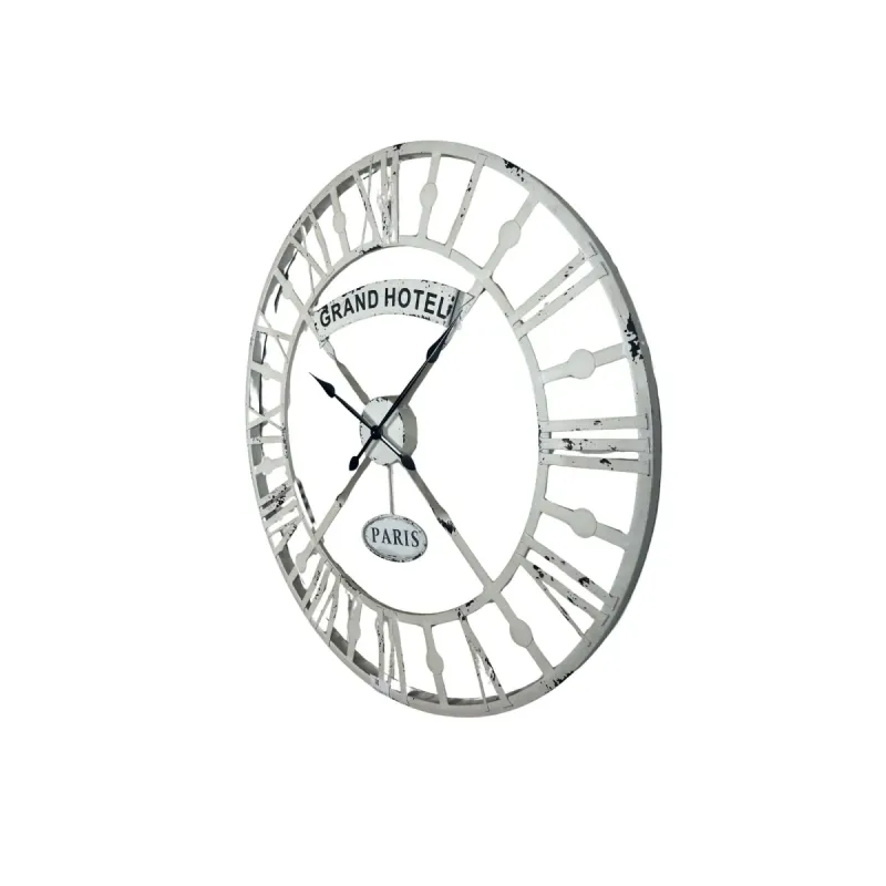 Beyaz Metal Duvar Saati 73 cm · Model 7303W