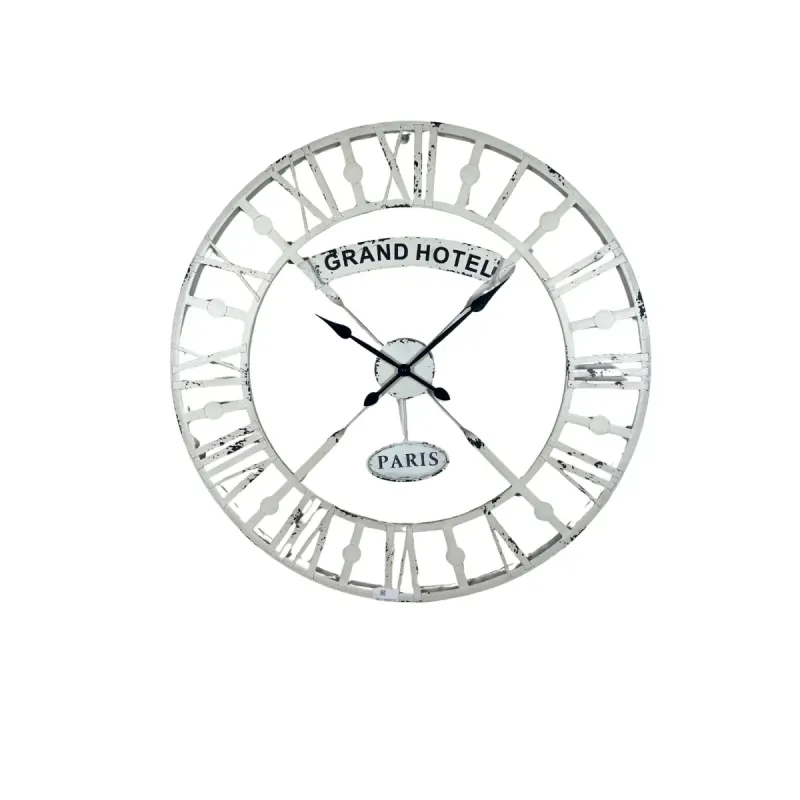 Beyaz Metal Duvar Saati 73 cm · Model 7303W