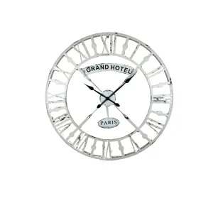 Beyaz Metal Duvar Saati 73 cm · Model 7303W