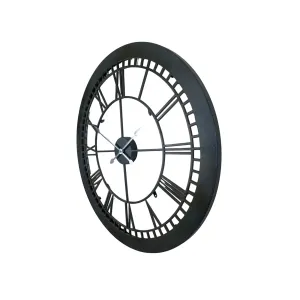 Siyah Metal Duvar Saati 71 cm · Model 7101B
