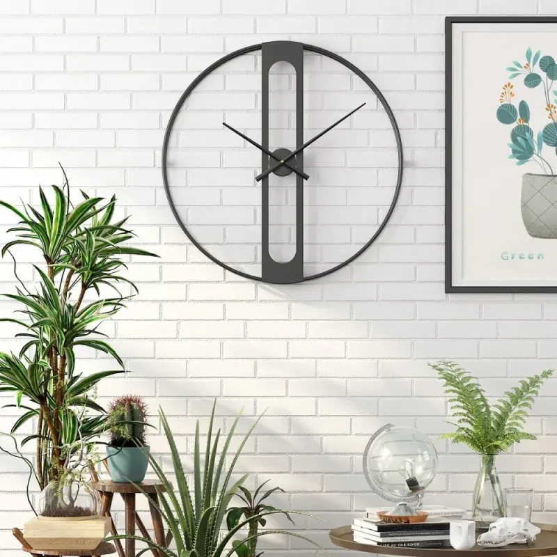 Siyah Metal Duvar Saati 60 cm · Model 60İ-B