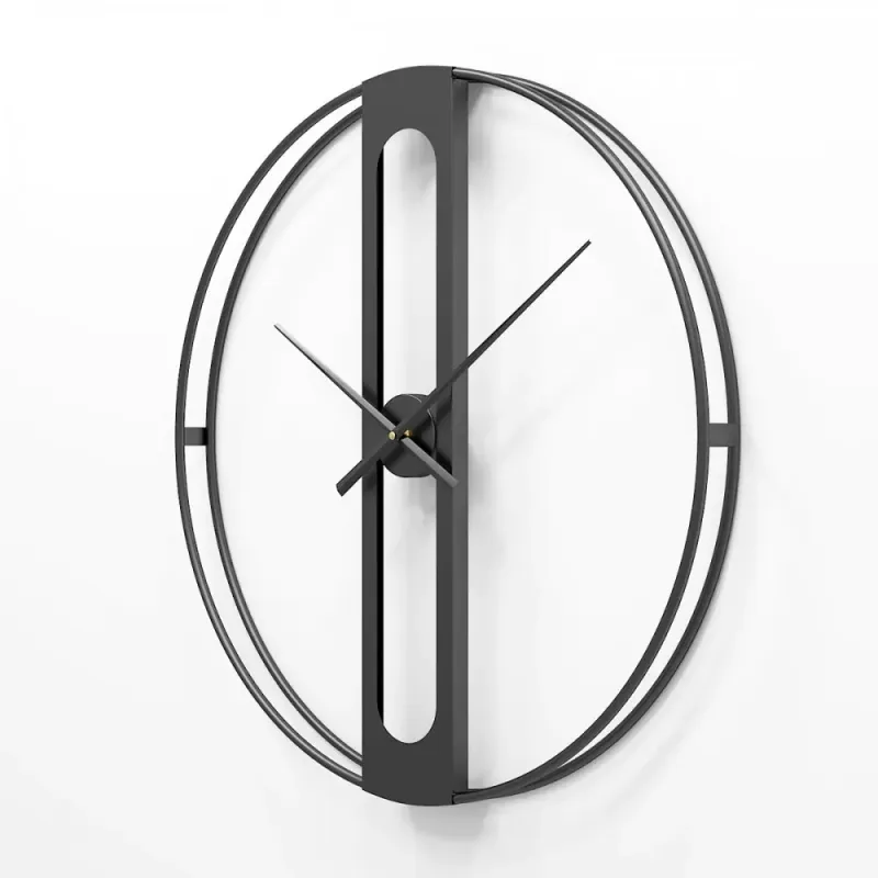 Siyah Metal Duvar Saati 60 cm · Model 60İ-B