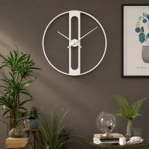 Beyaz Metal Duvar Saati 60 cm · Model 60İ-W