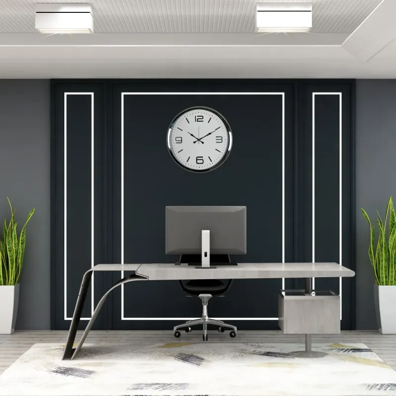 Krom Metal Duvar Saati 52 cm · Model 5208K