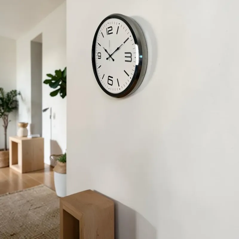 Krom Metal Duvar Saati 52 cm · Model 5208K