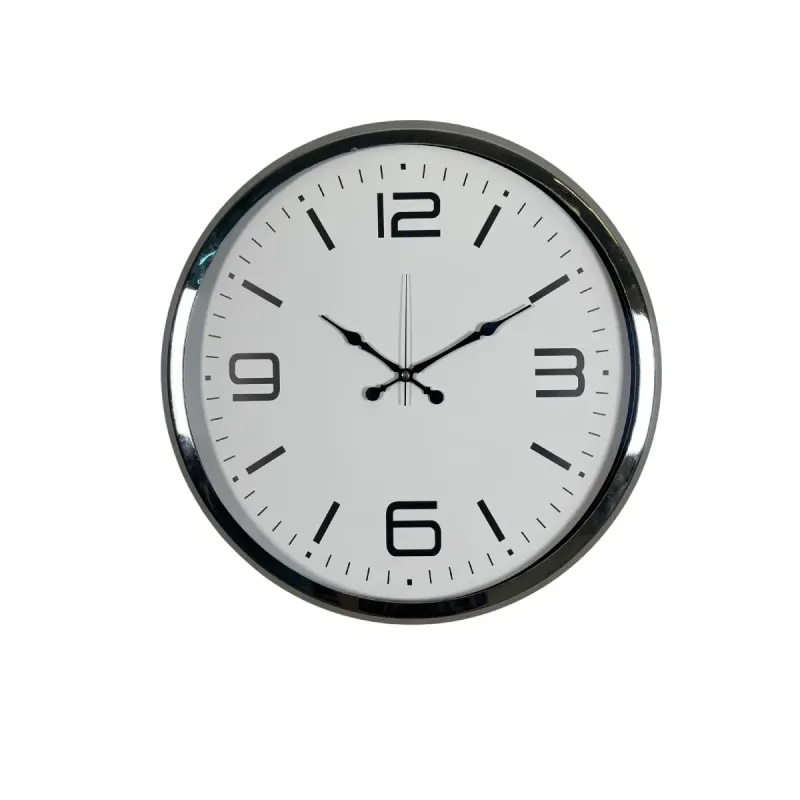 Krom Metal Duvar Saati 52 cm · Model 5208K