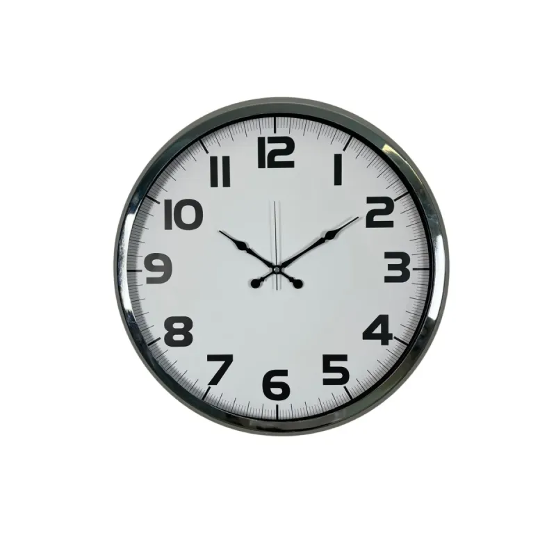 Krom Metal Duvar Saati 52 cm · Model 5236K