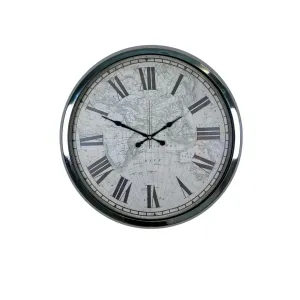 Krom Metal Duvar Saati 52 cm · Model 5257K