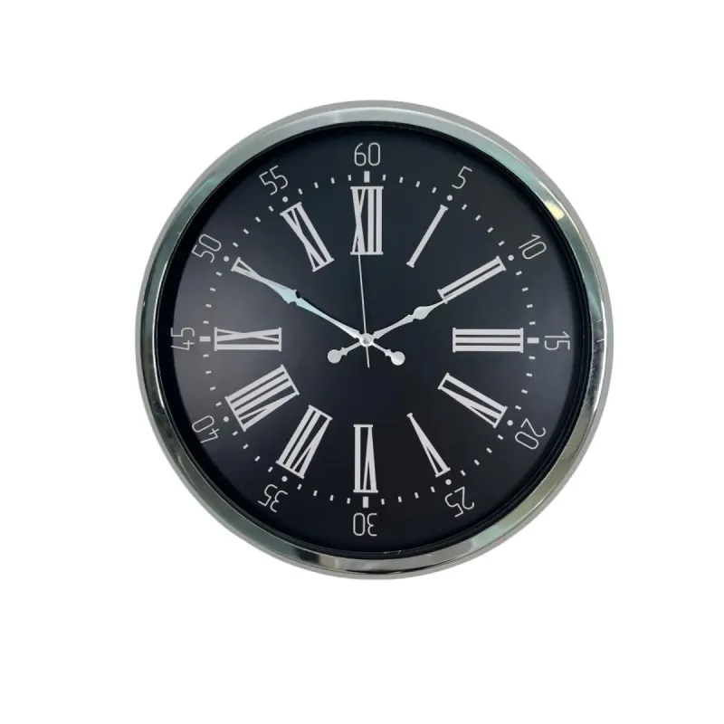 Krom Metal Duvar Saati 52 cm · Model 5259K
