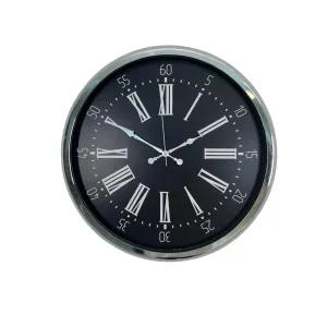 Krom Metal Duvar Saati 52 cm · Model 5259K
