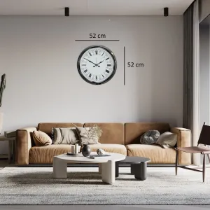 Krom Metal Duvar Saati 52 cm · Model 5263K