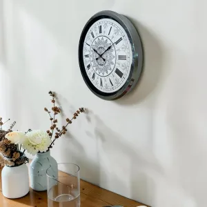 Krom Metal Duvar Saati 52 cm · Model 5269K