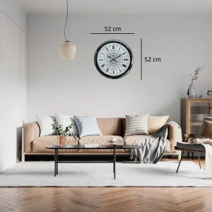 Krom Metal Duvar Saati 52 cm · Model 5269K