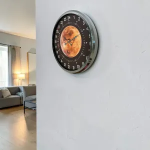 Göstergeli Krom Metal Duvar Saati 52 cm · Model 5295K