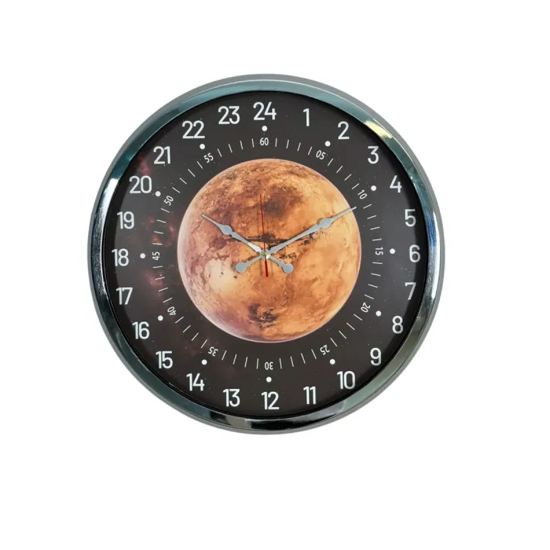Göstergeli Krom Metal Duvar Saati 52 cm · Model 5295K