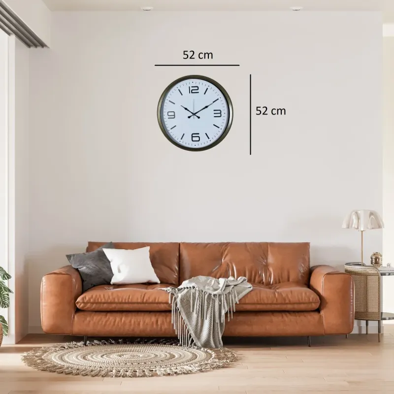 Eskitme Metal Duvar Saati 52 cm · Model 5208E