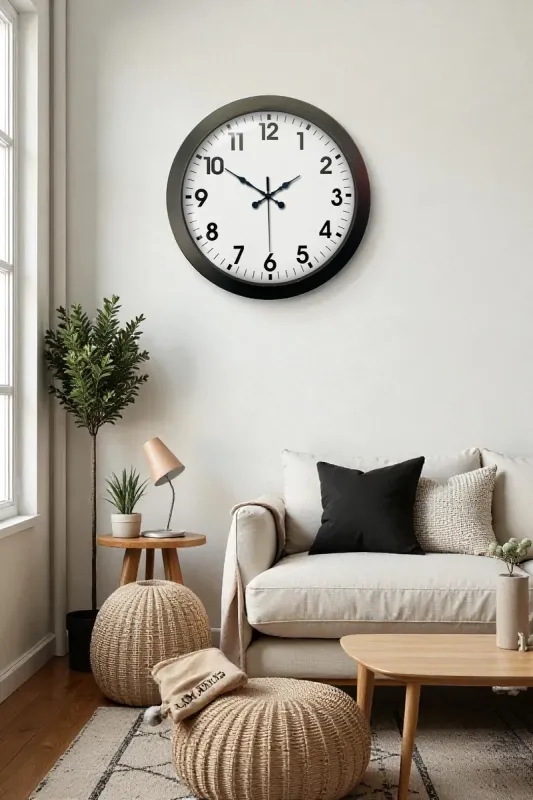 Siyah Metal Duvar Saati 36 cm · Model 3601B