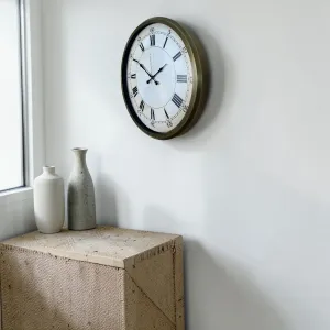 Roma Rakamlı Retro Görünümlü Eskitme Metal Duvar Saati 52 cm · Model 5256E